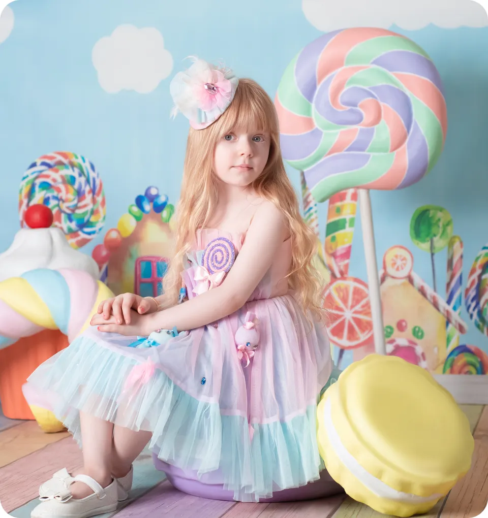 عکاسی تولد با تم آبنباتی